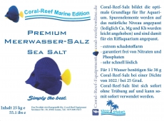 Coral Reef Premium Meersalz 25kg Beutel im Karton